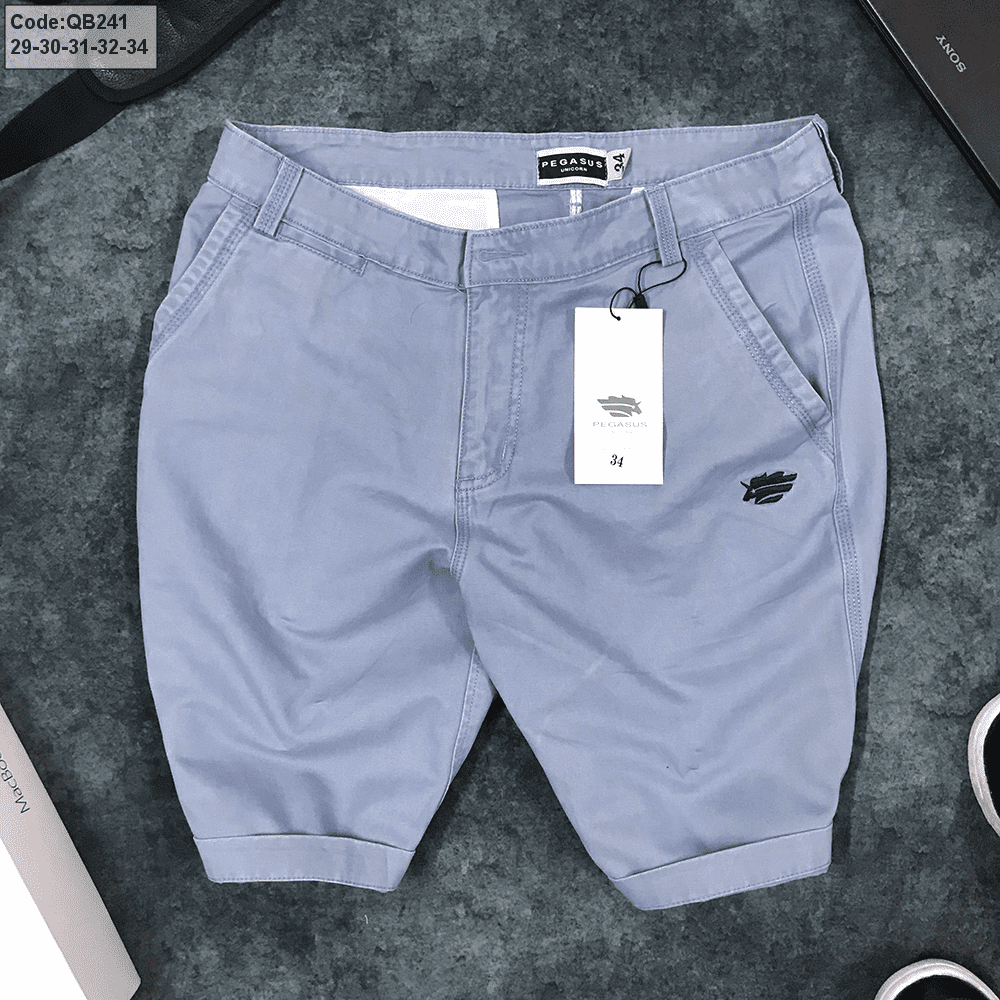 Nơi sỉ quần short nam kaki thêu logo trước túi