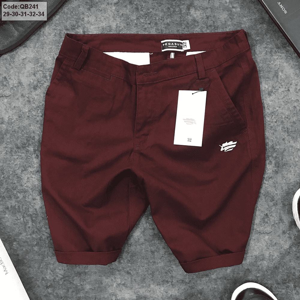 Nơi sỉ quần short nam kaki thêu logo trước túi