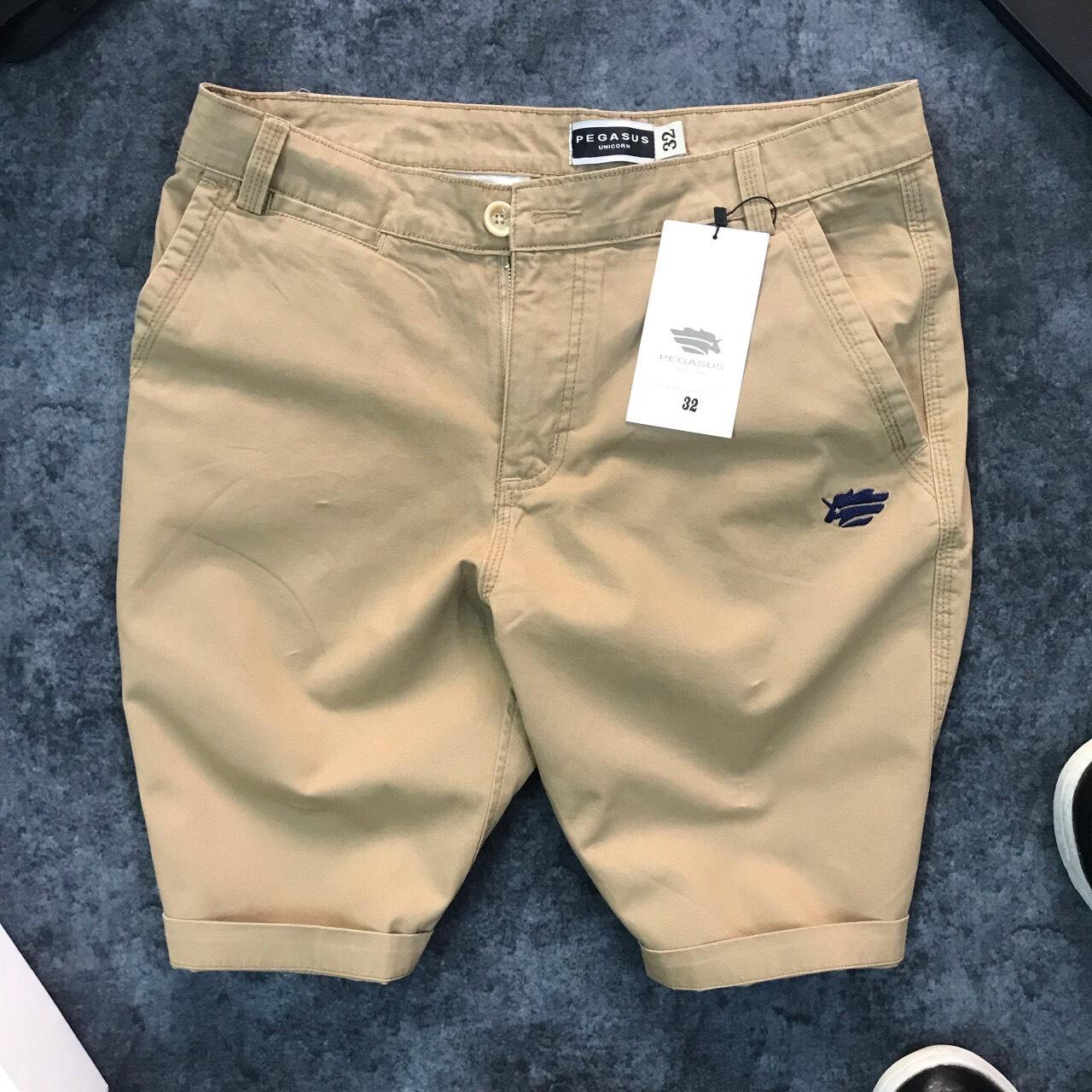 Nơi sỉ quần short nam kaki thêu logo trước túi