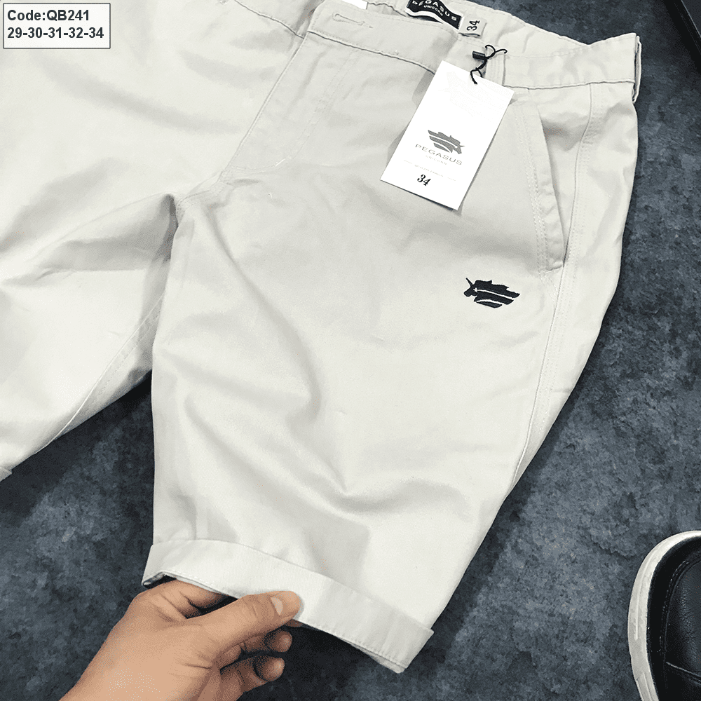 Nơi sỉ quần short nam kaki thêu logo trước túi