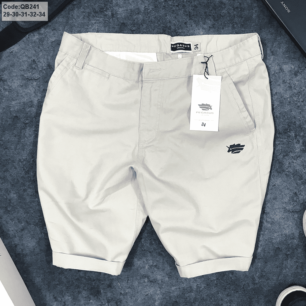 Nơi sỉ quần short nam kaki thêu logo trước túi