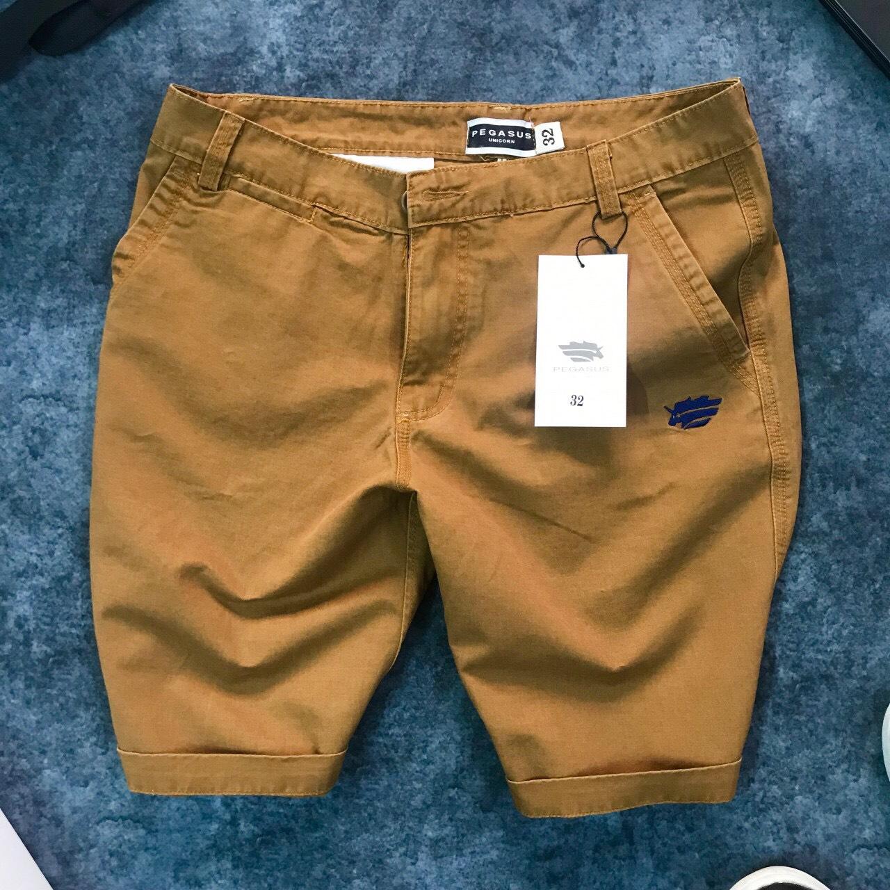 Nơi sỉ quần short nam kaki thêu logo trước túi