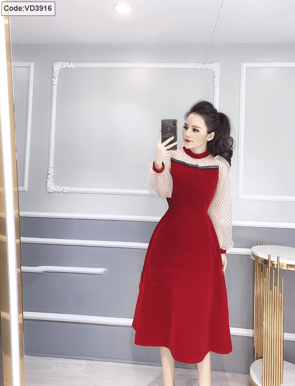 Váy đỏ xoè dài  Shopee Việt Nam