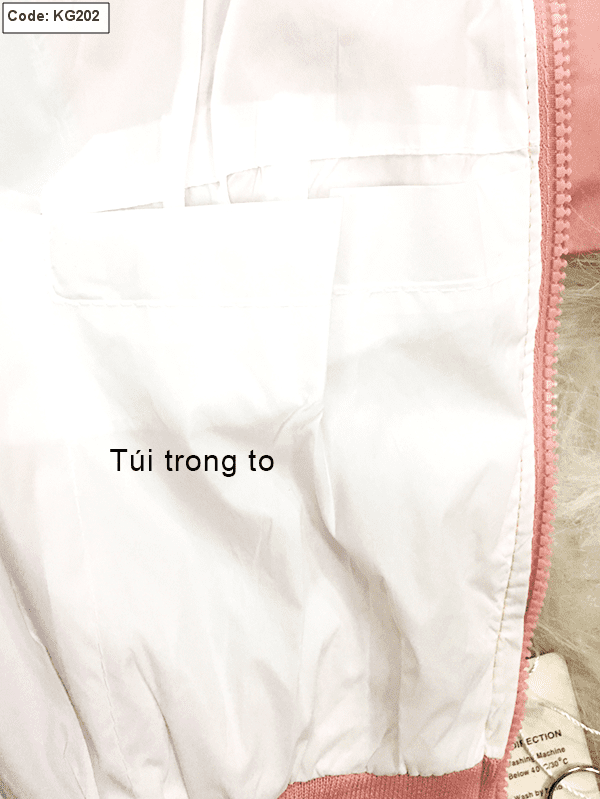 Áo khoác nữ dù lụa phối sọc phản quang có nón