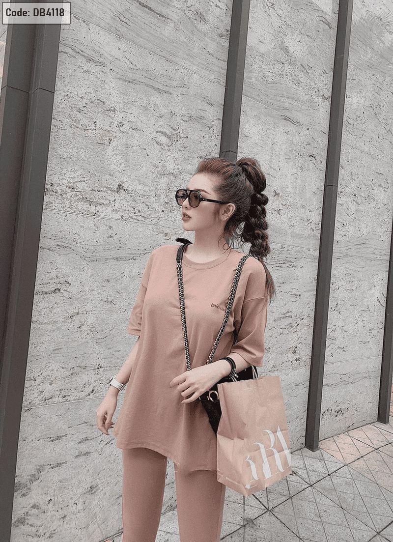 Chợ sỉ đồ bộ tay ngắn quần dài in chữ cao cấp