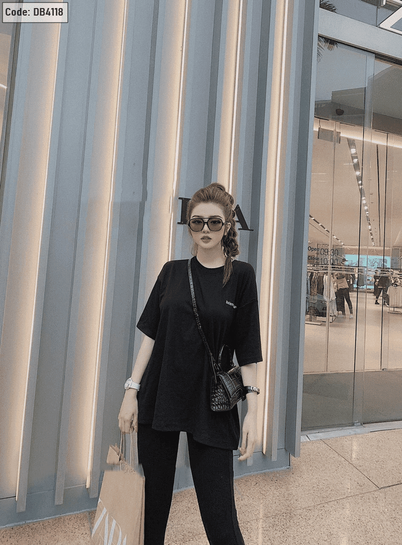 Chợ sỉ đồ bộ tay ngắn quần dài in chữ cao cấp