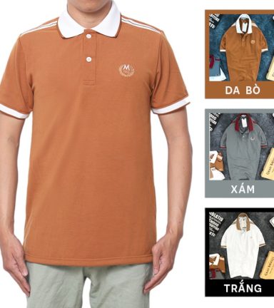 Áo Thun Nam Cá Sấu Có Cổ Thêu Chữ M - CS118
