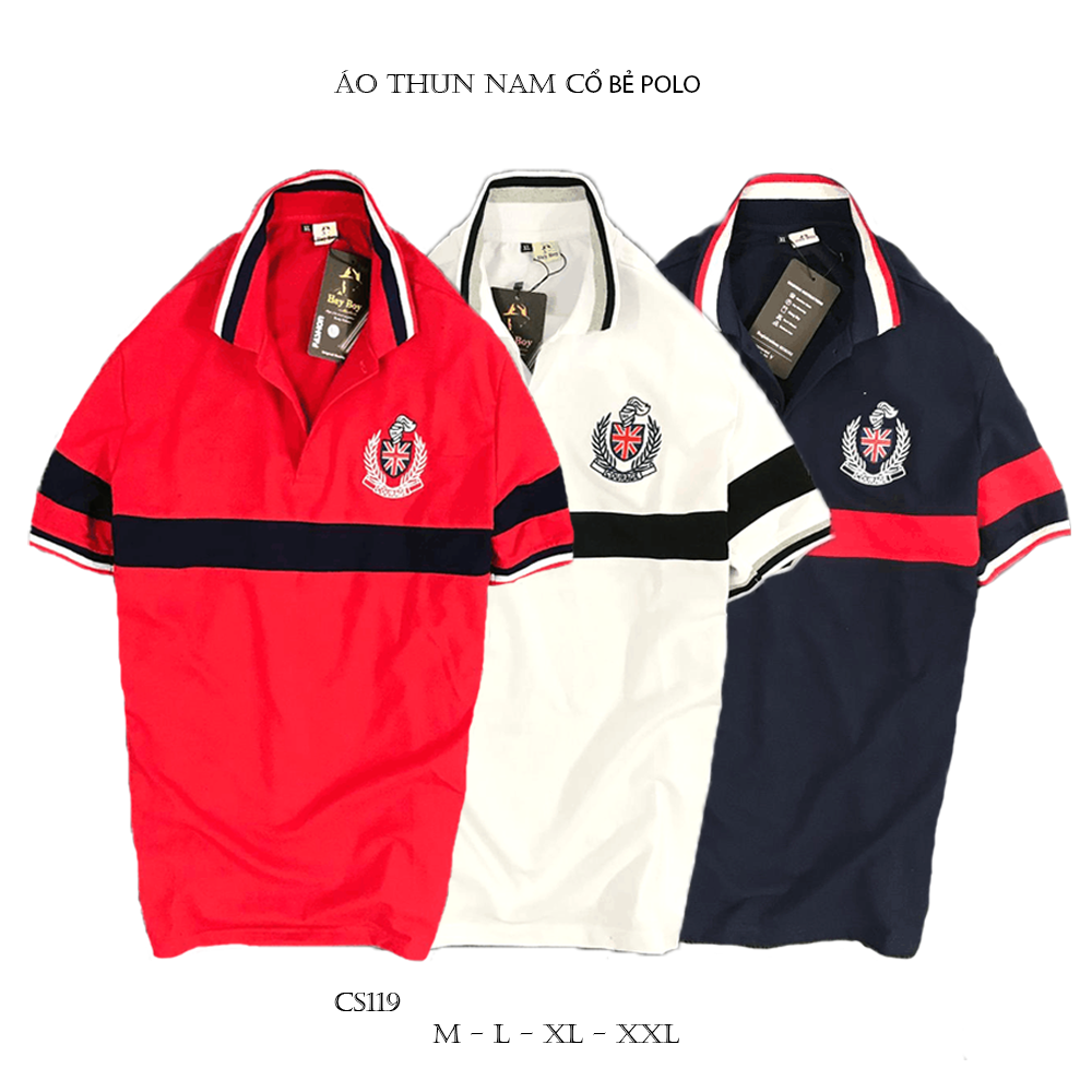 12257-1115590162-46.png Áo Thun Nam Có Cổ Vải Cá Sấu Thêu Logo Cổ Phối - CS119