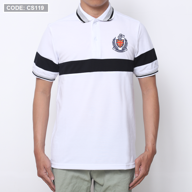 12257-img-1957.png Áo Thun Nam Có Cổ Vải Cá Sấu Thêu Logo Cổ Phối - CS119