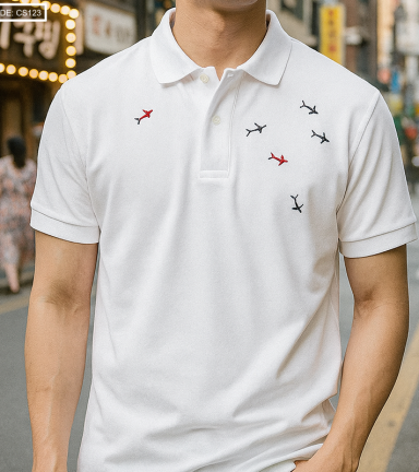 Áo Thun Nam Thêu Cá Mập Cao Cấp (Có Size 3XL) - CS123