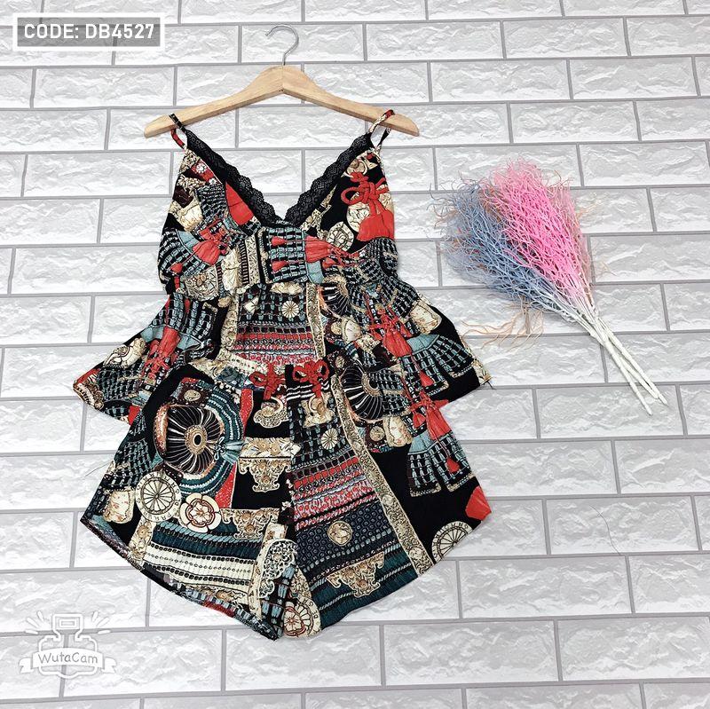 Set bộ nữ quần đùi họa tiết