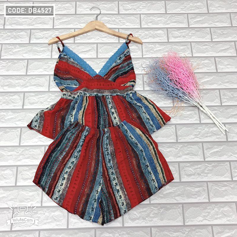 Set bộ nữ quần đùi họa tiết