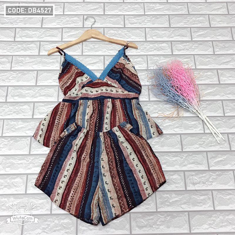 Set bộ nữ quần đùi họa tiết