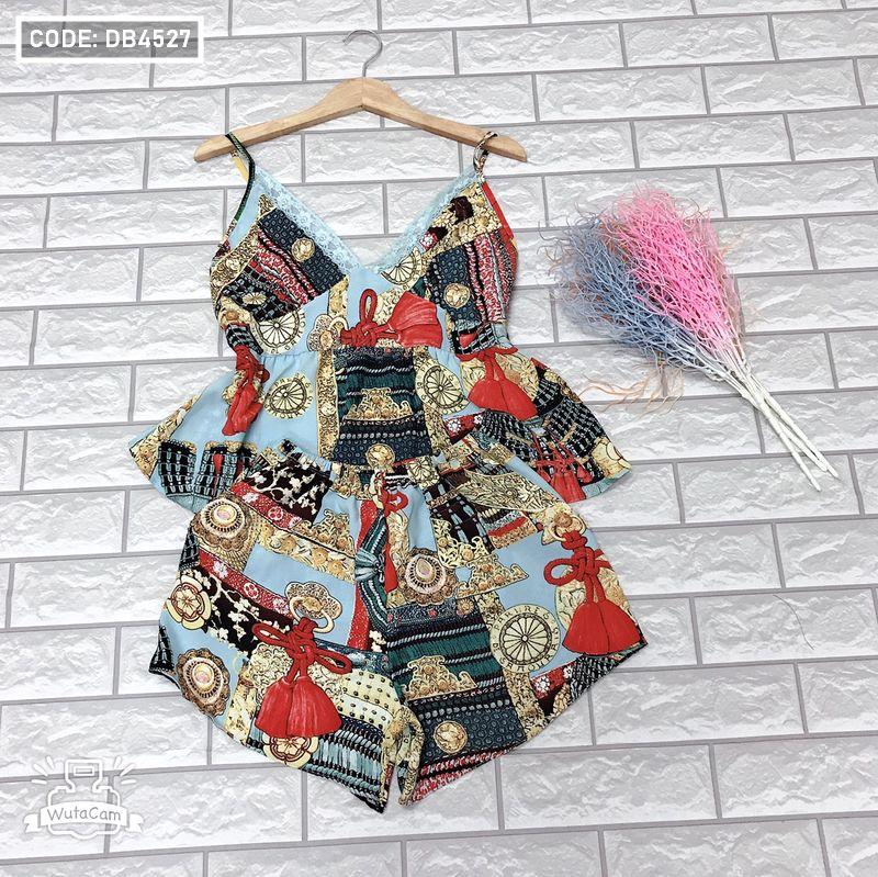 Set bộ nữ quần đùi họa tiết