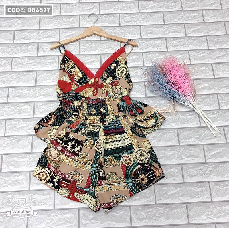 Set bộ nữ quần đùi họa tiết