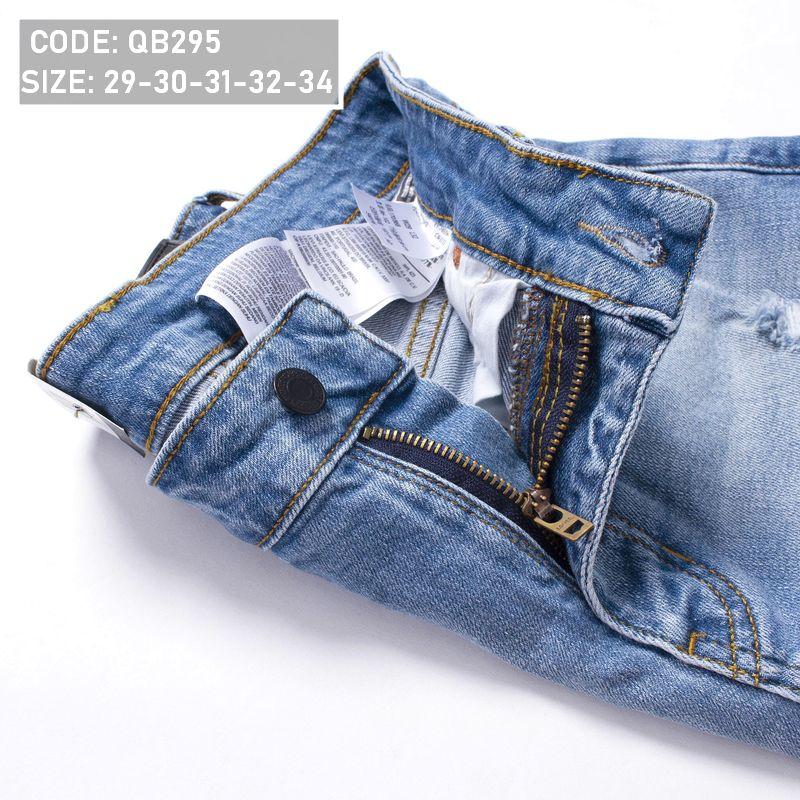 Quần Short jean nam rách nhẹ