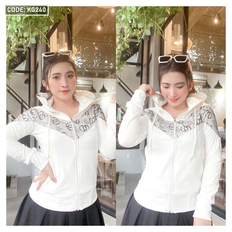 Nơi chuyên sỉ áo khoác nữ có nón hoa văn