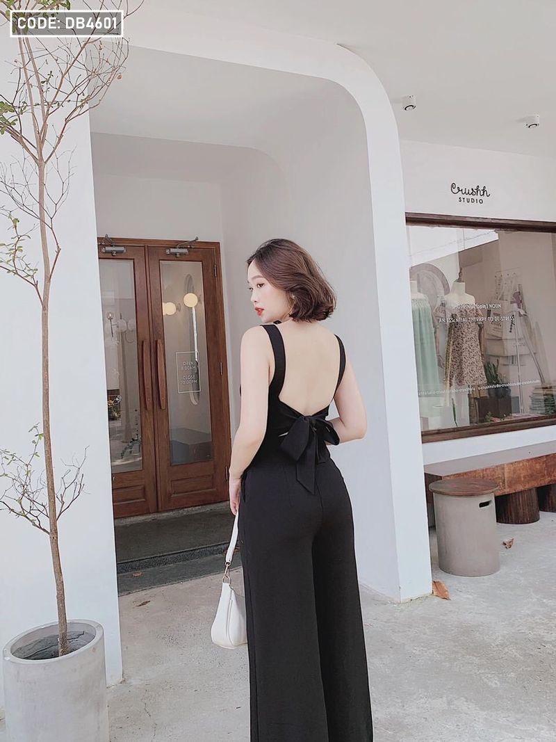 Jum suông áo cột nơ sau có cúp ngực