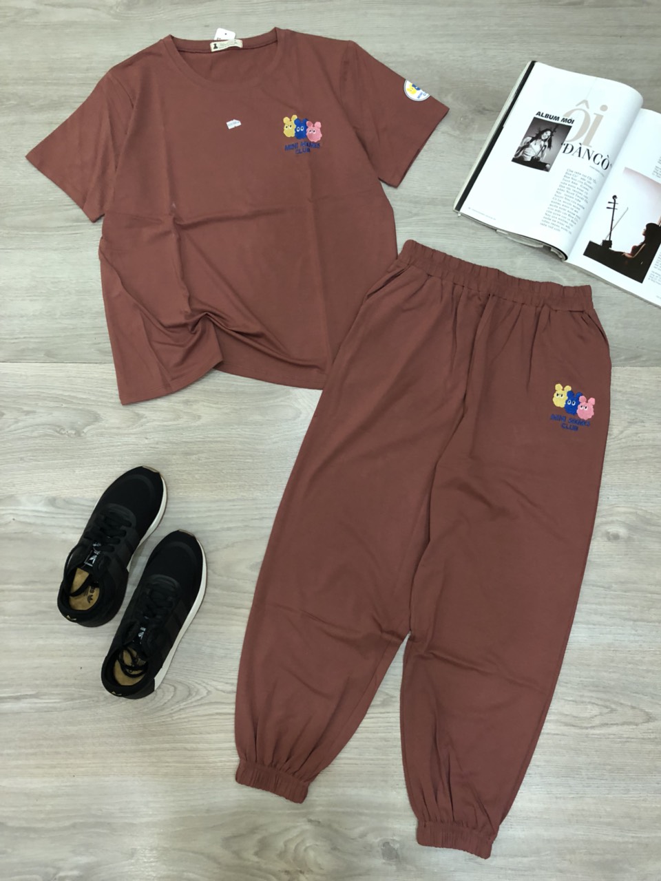 Đồ bộ nữ áo tay ngắn quần Jogger