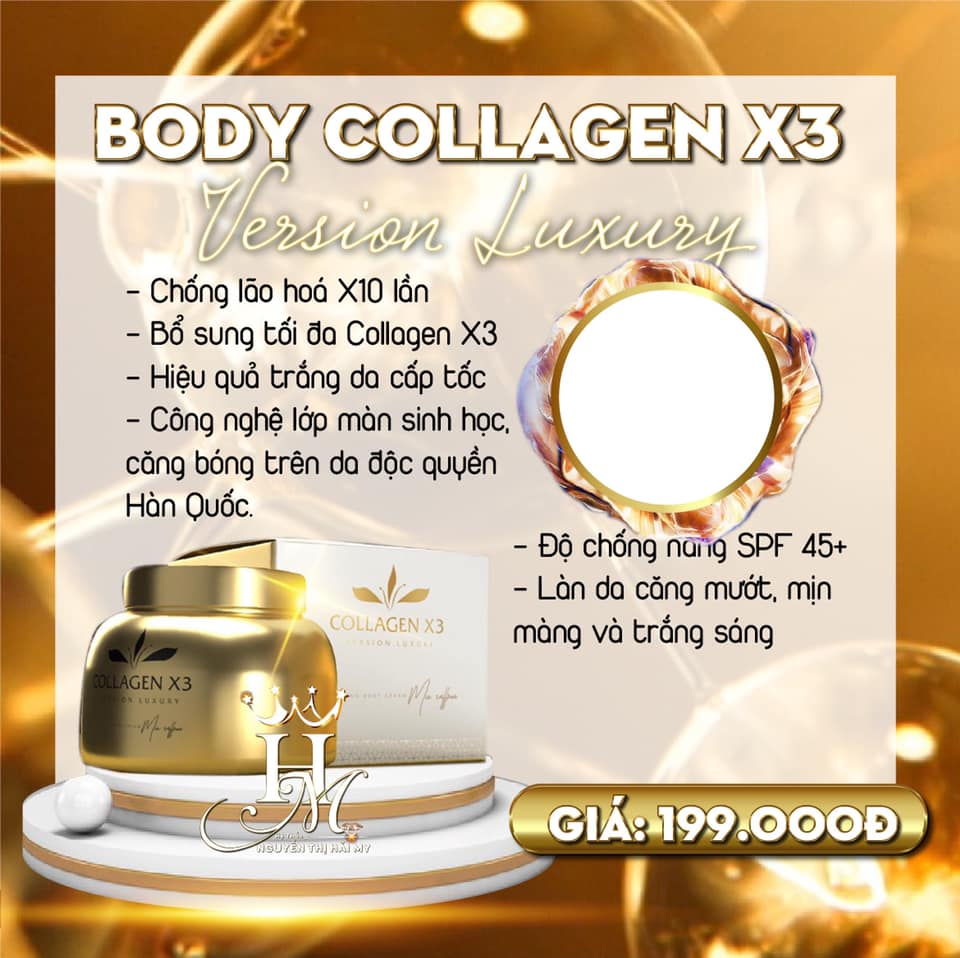 Kem body Collagen X3 Luxury Mỹ Phẩm Đông Anh - BDX3L