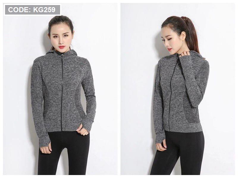 Áo khoác nữ thể thao dệt kim hàng Qc