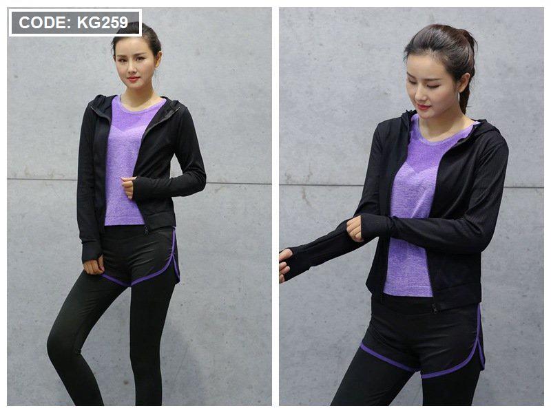 Áo khoác nữ thể thao dệt kim hàng Qc