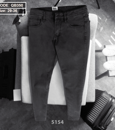Quần jean dài nam màu xám cao cấp - QB350