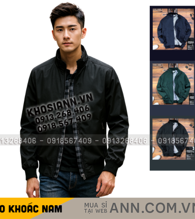 Áo Khoác Nam Dù 2 Lớp Lót Sọc Phía Trong (Có Size 3XL) - AK061