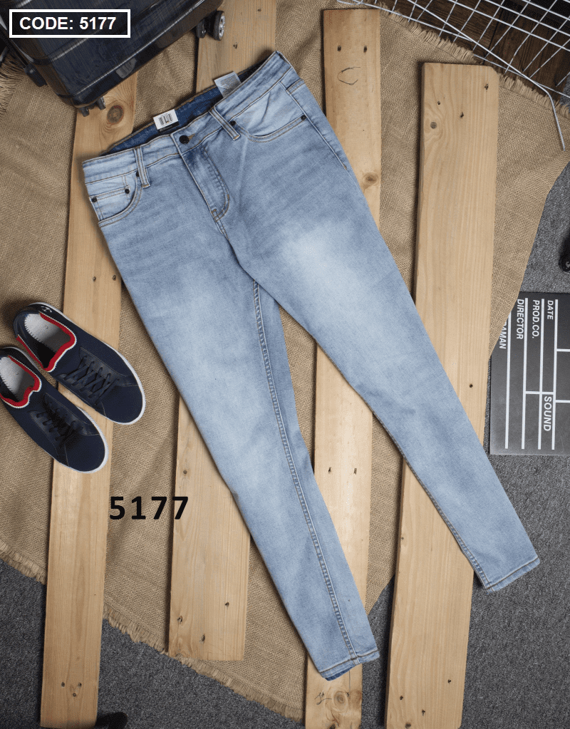 Quần jean nam 5177 ống nhỏ form slim fit