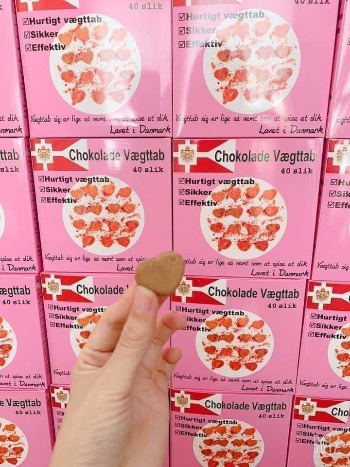 Kẹo Socola Giảm Béo Đan Mạch Chokolade Vaegttab chính hãng