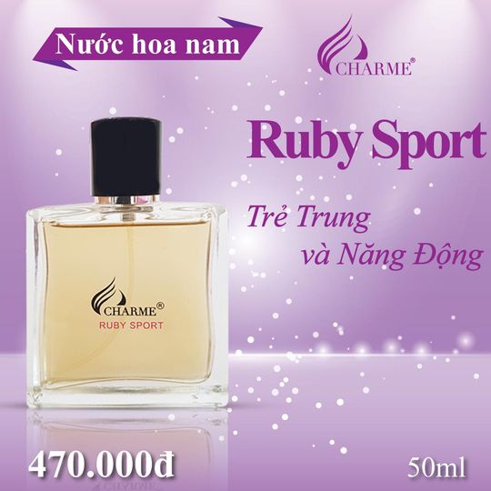 Hàng chính hãng - Nước hoa nữ Charme RUBY SPORT 50ml