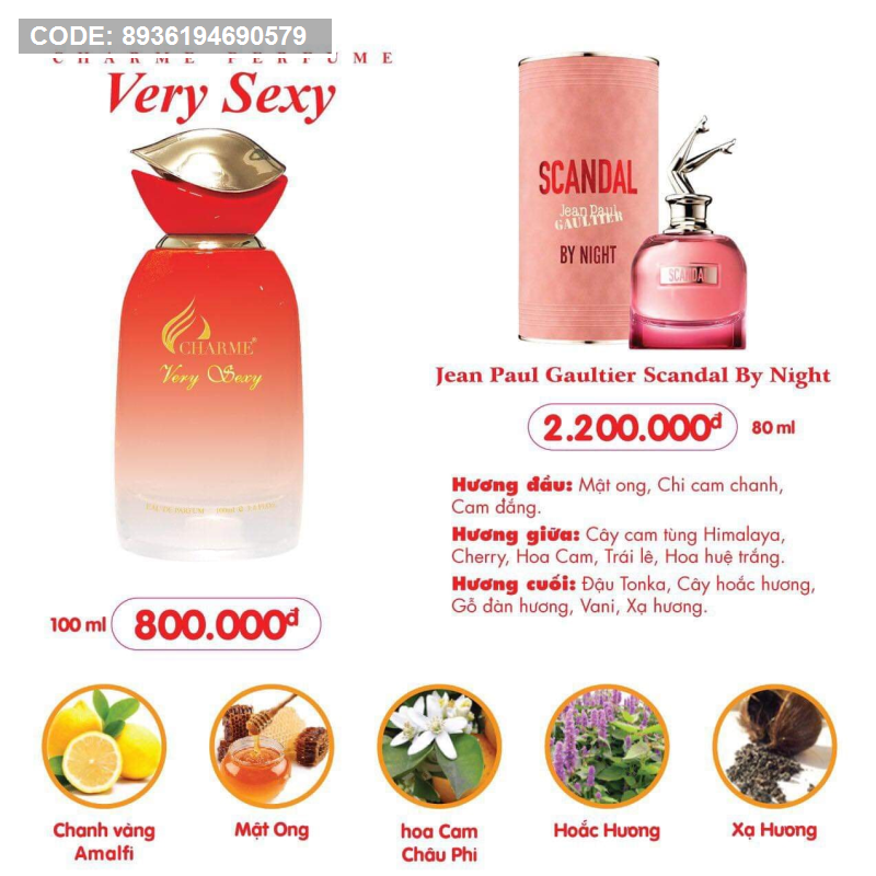 Hàng chính hãng - Nước Hoa nữ Charme Very Sexy 100ml