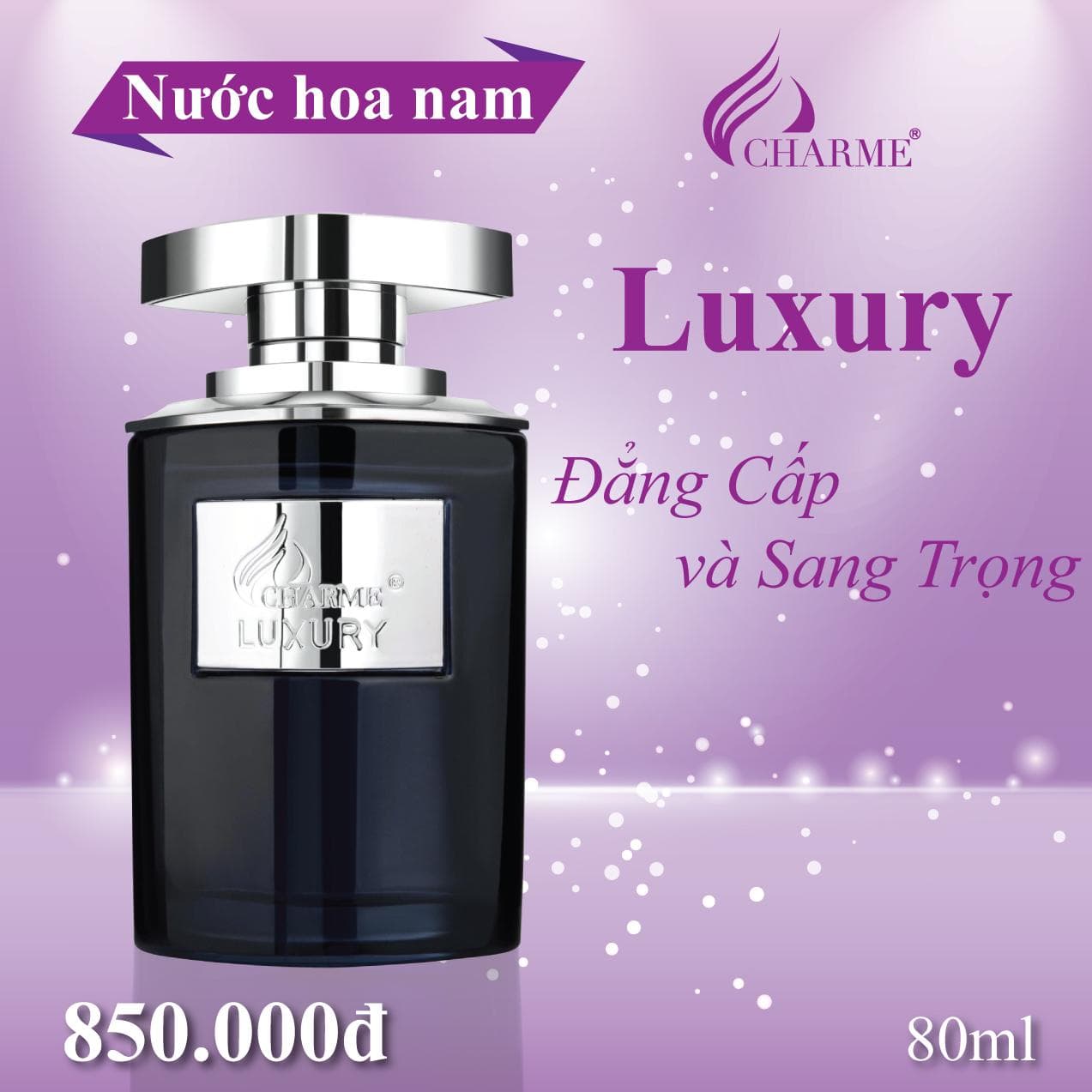 Hàng chính hãng - nước hoa nam Charme LUXURY 80ml