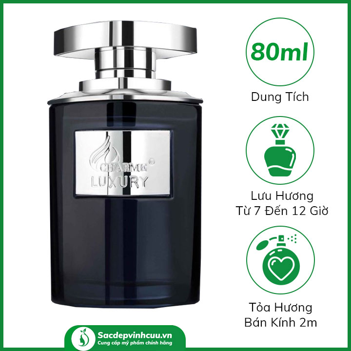 Hàng chính hãng - nước hoa nam Charme LUXURY 80ml
