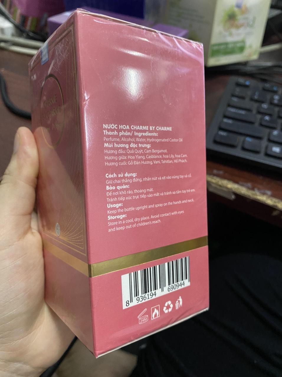 Hàng chính hãng - nước hoa nữ Charme BY CHARME 100ml