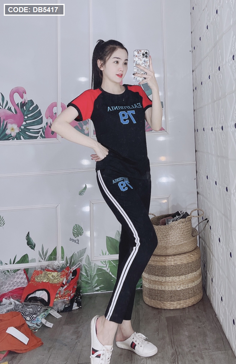 Đồ bộ nữ quần dài thêu số 79 - DB5417