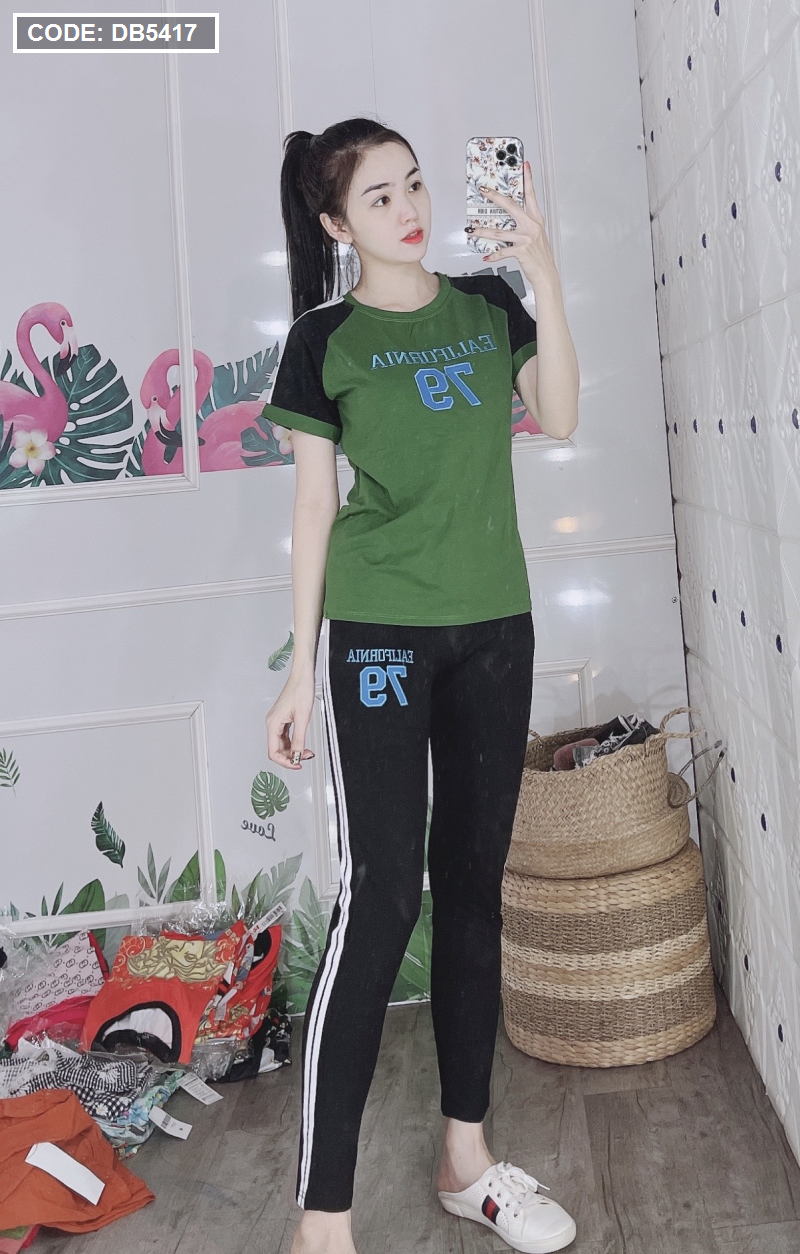 Đồ bộ nữ quần dài thêu số 79 - DB5417