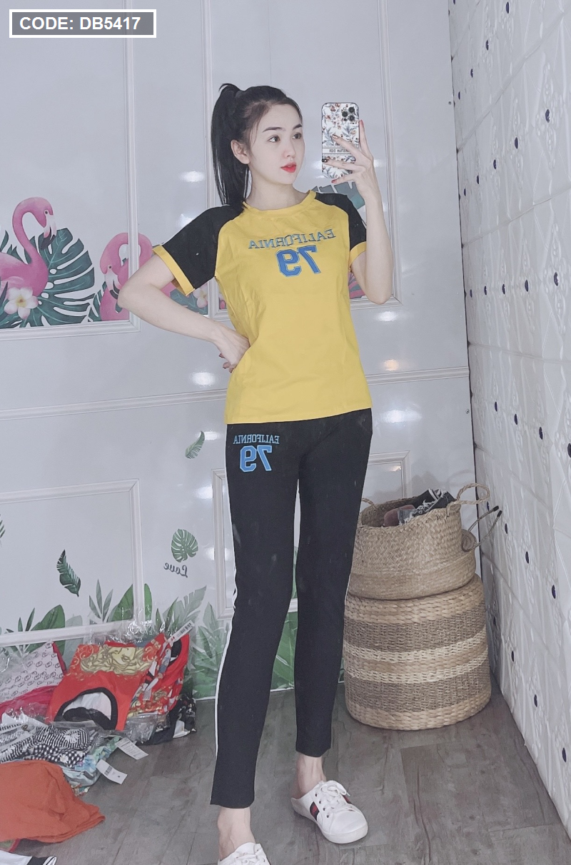 Đồ bộ nữ quần dài thêu số 79 - DB5417