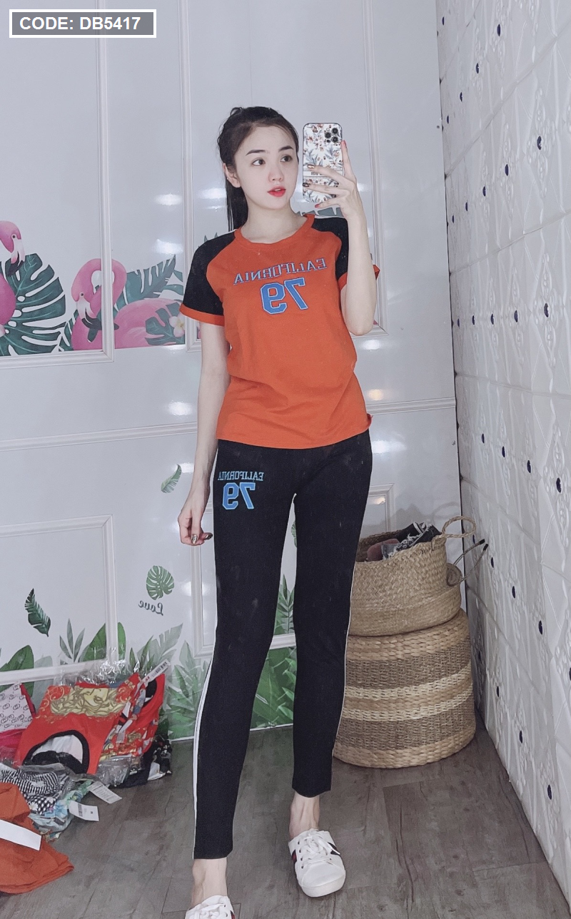 Đồ bộ nữ quần dài thêu số 79 - DB5417