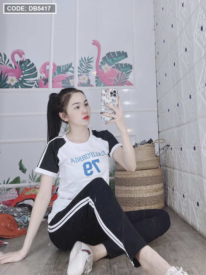Đồ bộ nữ quần dài thêu số 79 - DB5417