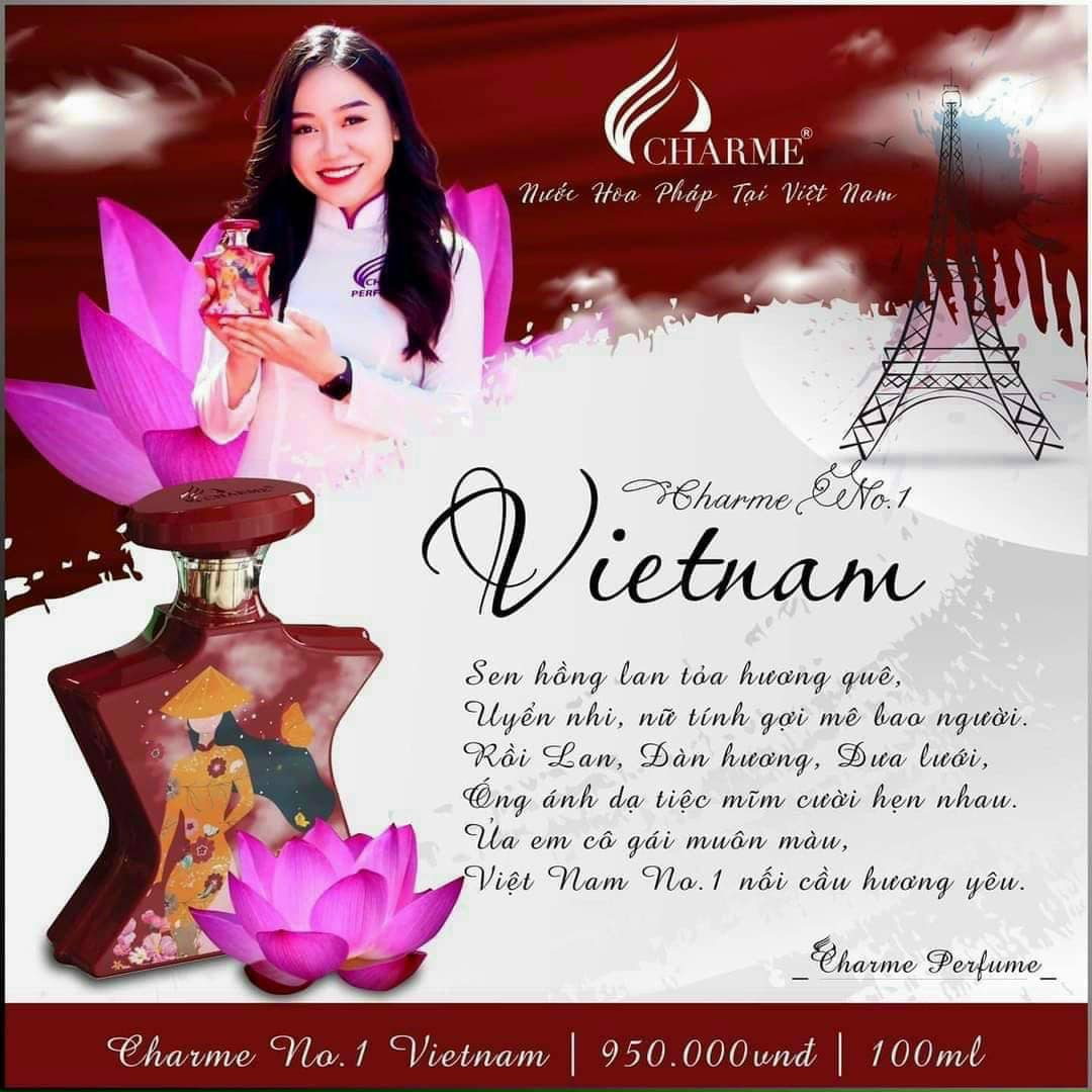 Hàng chính hãng- nước hoa nữ Charme no. 1 Việt nam 100ml