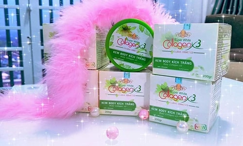 Kem Body Kích Trắng Collagen X3 Xanh