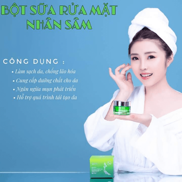 Bột rửa mặt nhân sâm mqskin hàng chính hãng