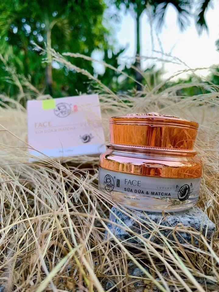 Kem face luxury sữa dừa & matcha Bà Lão hàng chính hãng