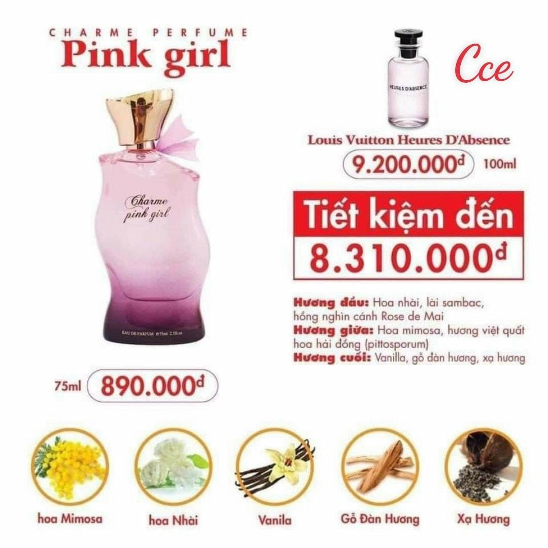 Hàng chính hãng- Nước hoa nữ Charme Pink girl 75ml