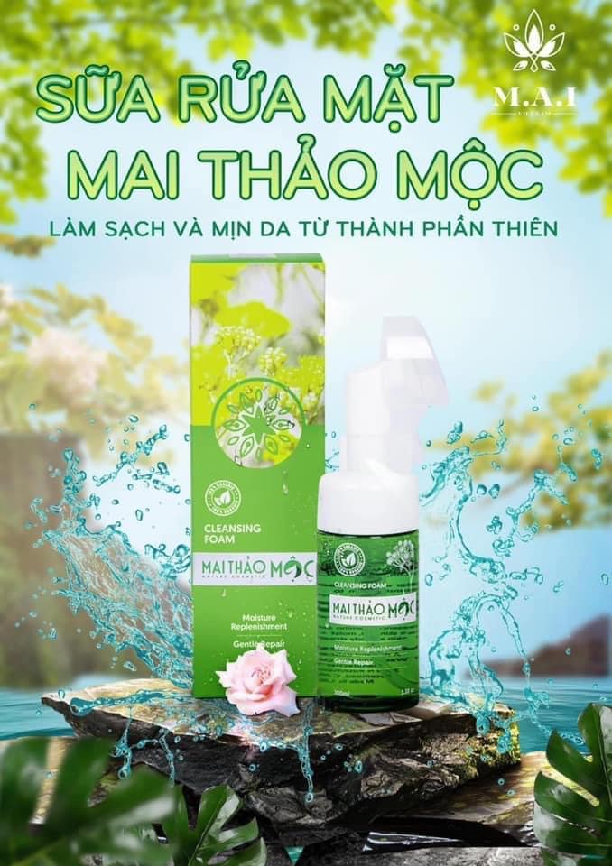 Sữa rửa mặt Mai Thảo Mộc sáng da trị mụn 100ml chính hãng