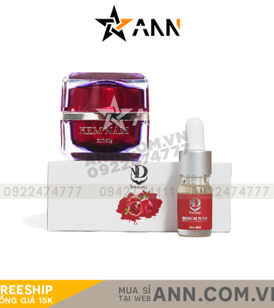 Combo Lựu Đỏ Kem Nám Melasma Và Serum Giảm Nám MD Beauty - 8938510826365