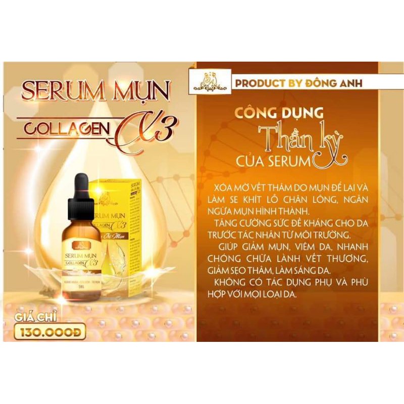 Serum mụn Collagen X3 chính hãng Mỹ Phẩm Đông Anh