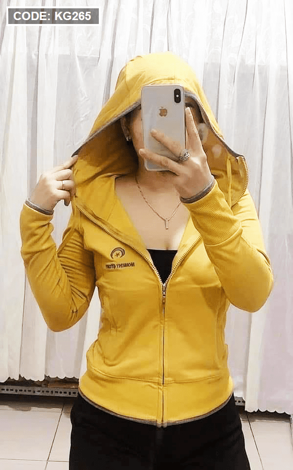 Áo khoác nữ có nón phối tay và cổ