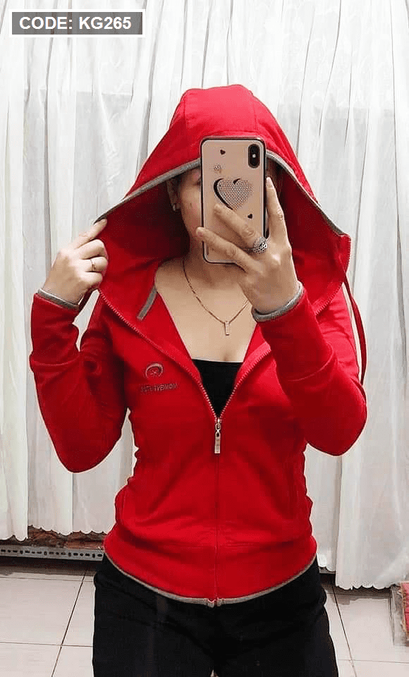 Áo khoác nữ có nón phối tay và cổ